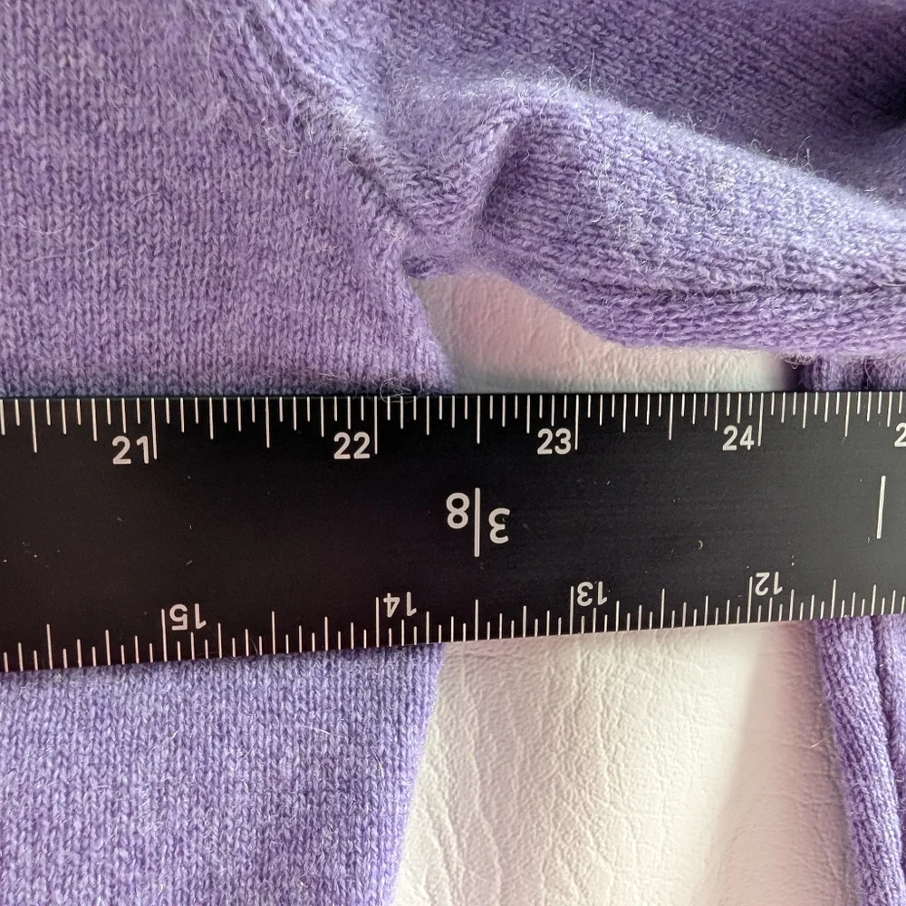 Jos A Bank Traveller's Cashmere Purple V-neck Pullover Knit Sweater - XL